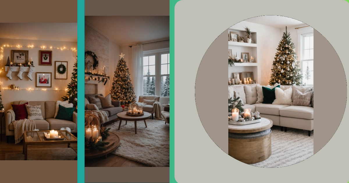 Jolly and Cheerful: 18 Christmas Living Room Ideas